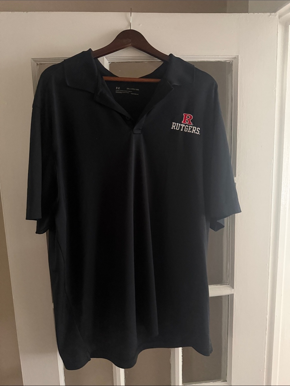 Rutgers Under Armour Black Polo with Red R - Picture 4 of 4